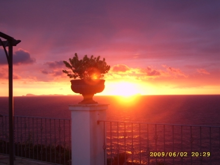 Tramonto sulla terrazza