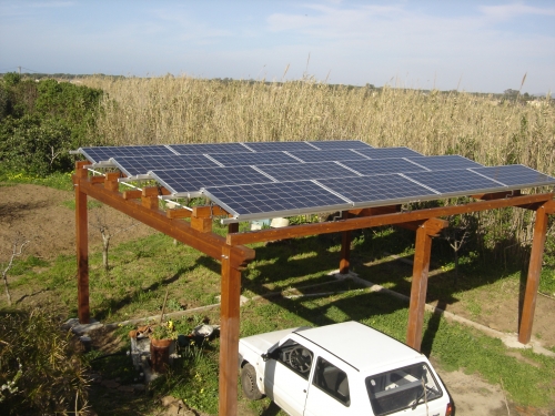 2° esempio di Pensilina fotovoltaica, ideata dai nostri Progettisti Qualificati