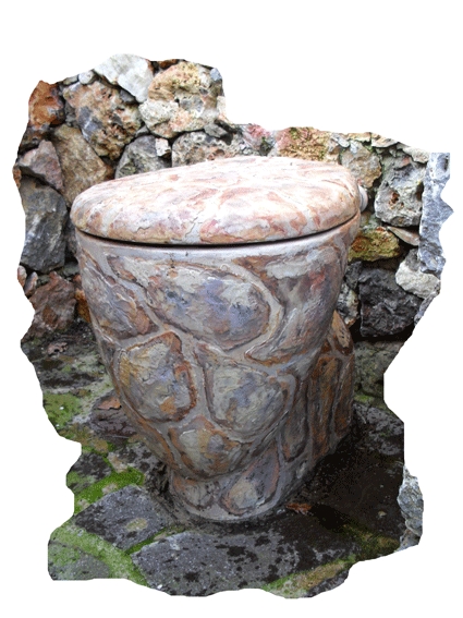 water rivestito in resina effetto sasso
