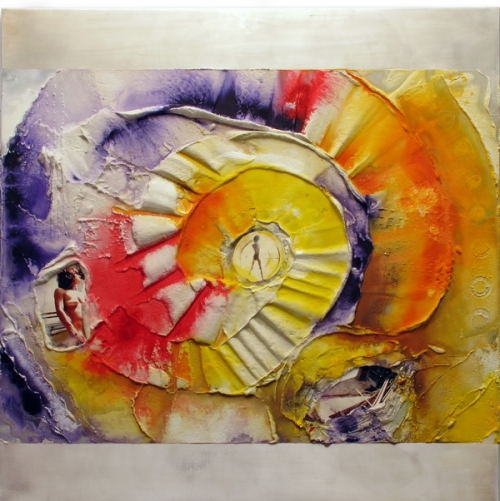 SoulAnima 1 - Opera in AQVACOLOR 4D realizzata su alluminio - 2009 - cm 80x80x5