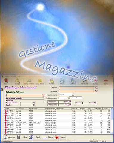 Software per la gestione del magazzino
